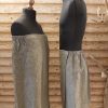 Komplekts sievietei un vīrietim: Lina/kokvilnas vafeļauduma pirts kleita sievietei un pirts svārkiem vīrietim (krāsa-tumši zaļa/haki). Izmērs abiem: L-XL. KOMPLEKTS IZDEVĪGĀK! - Image 3