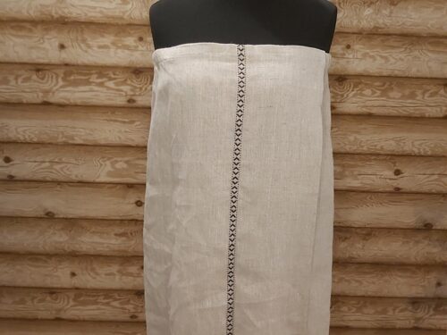 Lina pirts kleita sievietei ar taut.lentu (pelēkzaļa). Kleita ar gumiju un lipekli (krāsa-gaiši pelēka). Izmērs: M-L