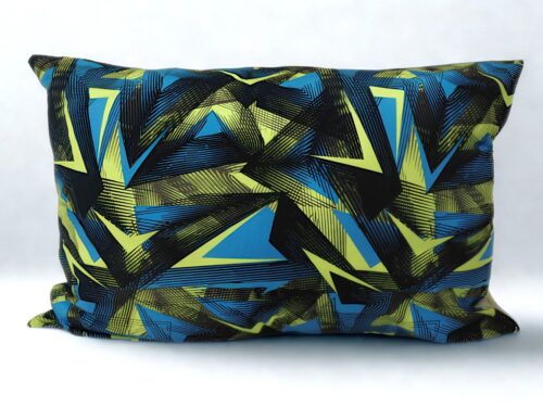 Lina spilvendrāna 50x 70cm "Ģeometrija". Lins-gaiši zaļš